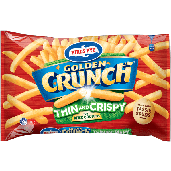 Birds Eye Golden Crunch Thin and Crispy Frozen Chips 900 Grams Bagged