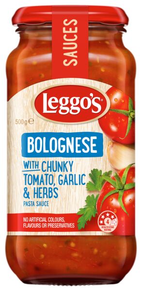 Leggo's Bolognese with Chunky Tomato, Garlic & Herbs