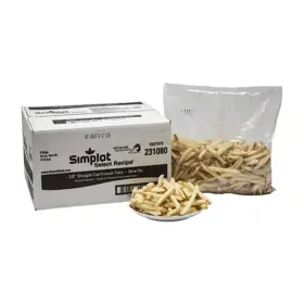 Simplot Select Recipe® Fries Sea Salt Straight Cut Fries, Skin On, Styled