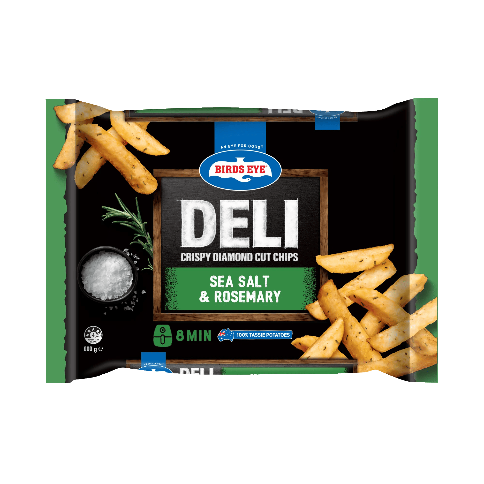 Birds Eye Deli Sea Salt and Rosemary Seasoned Chips 600 grams bagged