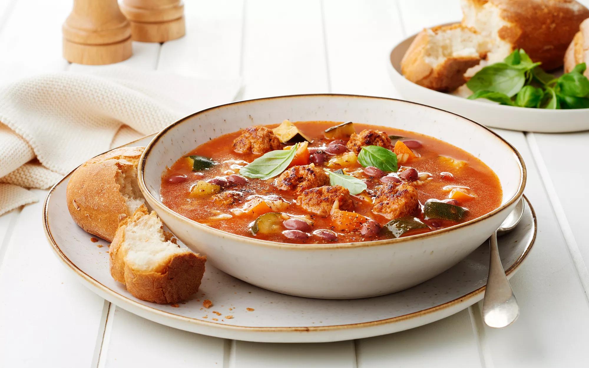 Hearty Meatball Soup