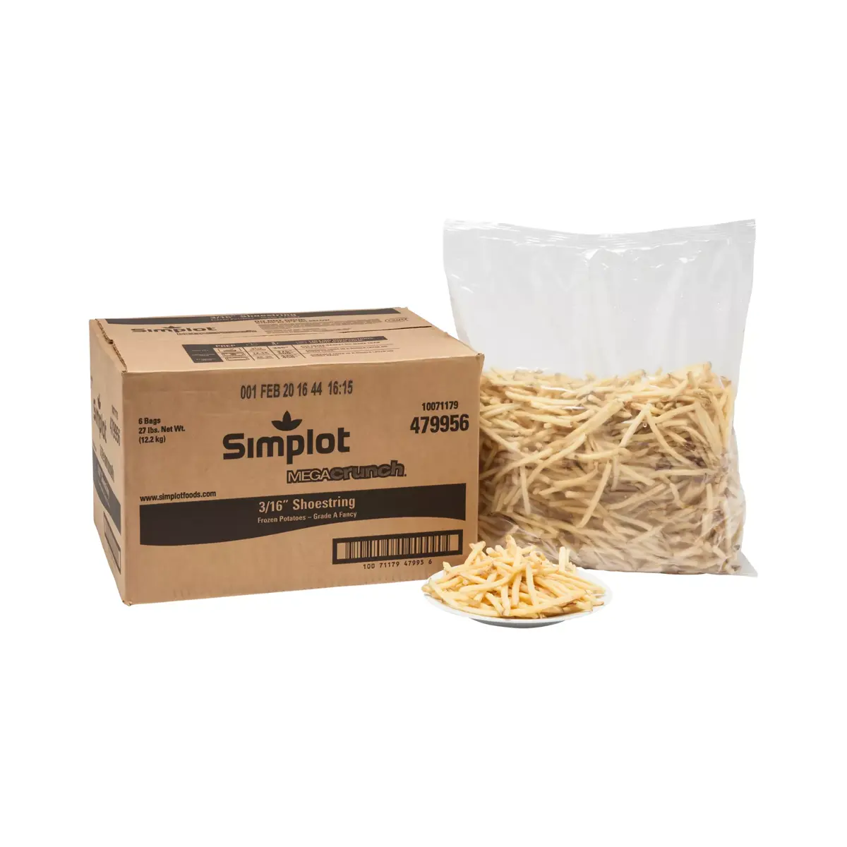 Simplot Megacrunch® Fries Battered Julienne Cut Fries, Skin On, Styled