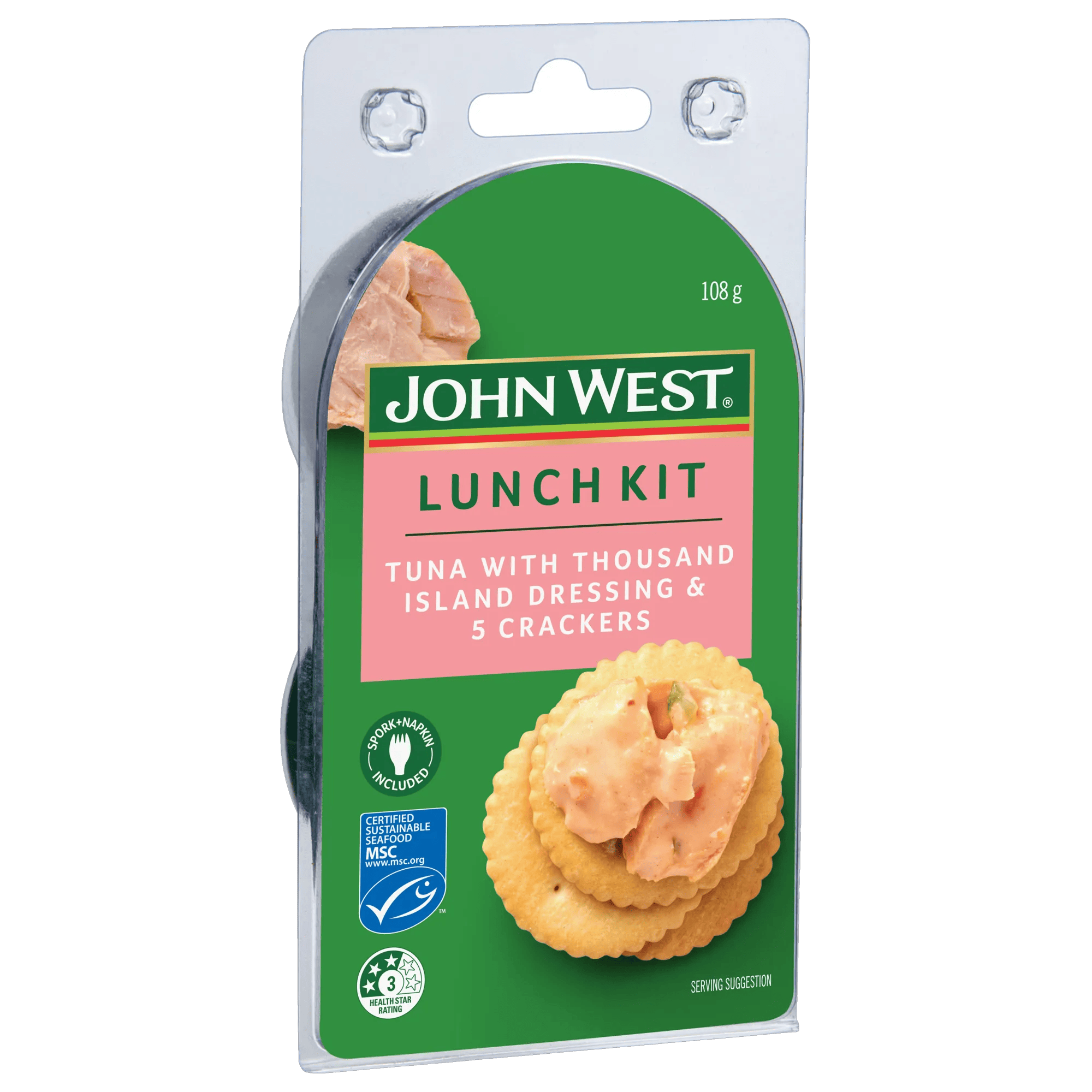 John West Lunch Kit In Thousand Island 108g, Packet