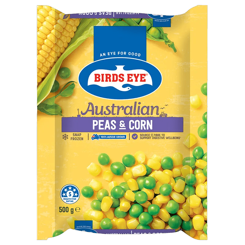 Birds Eye Frozen Peas and Corn 500 Grams Bagged