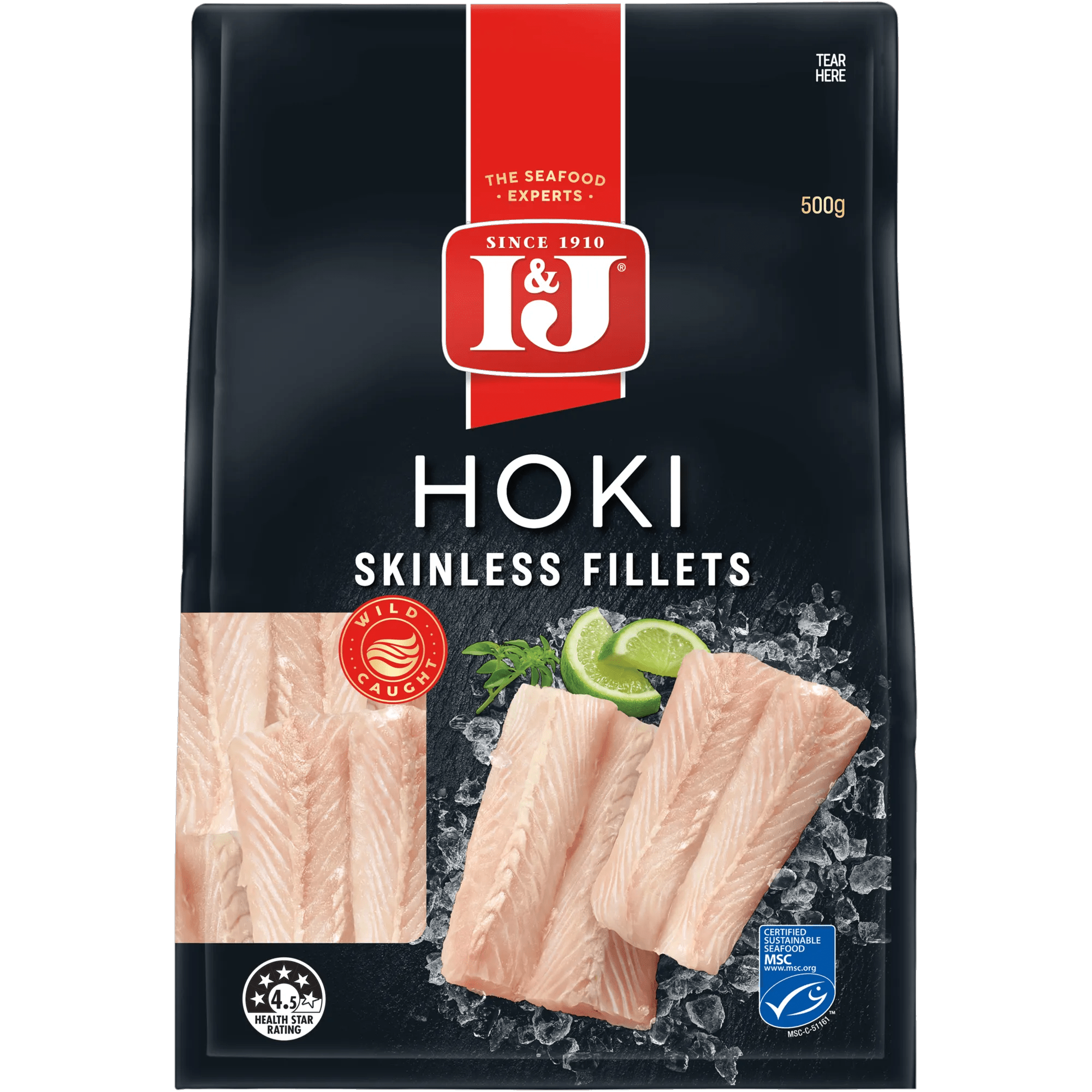 I and J Hoki Fillets 500g, Bag