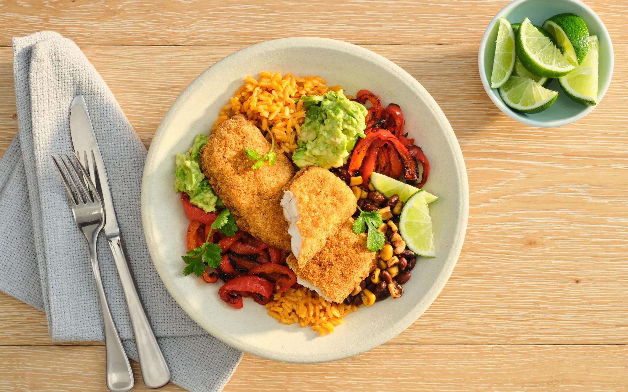 Mexican Spiced Barra Burrito Bowl