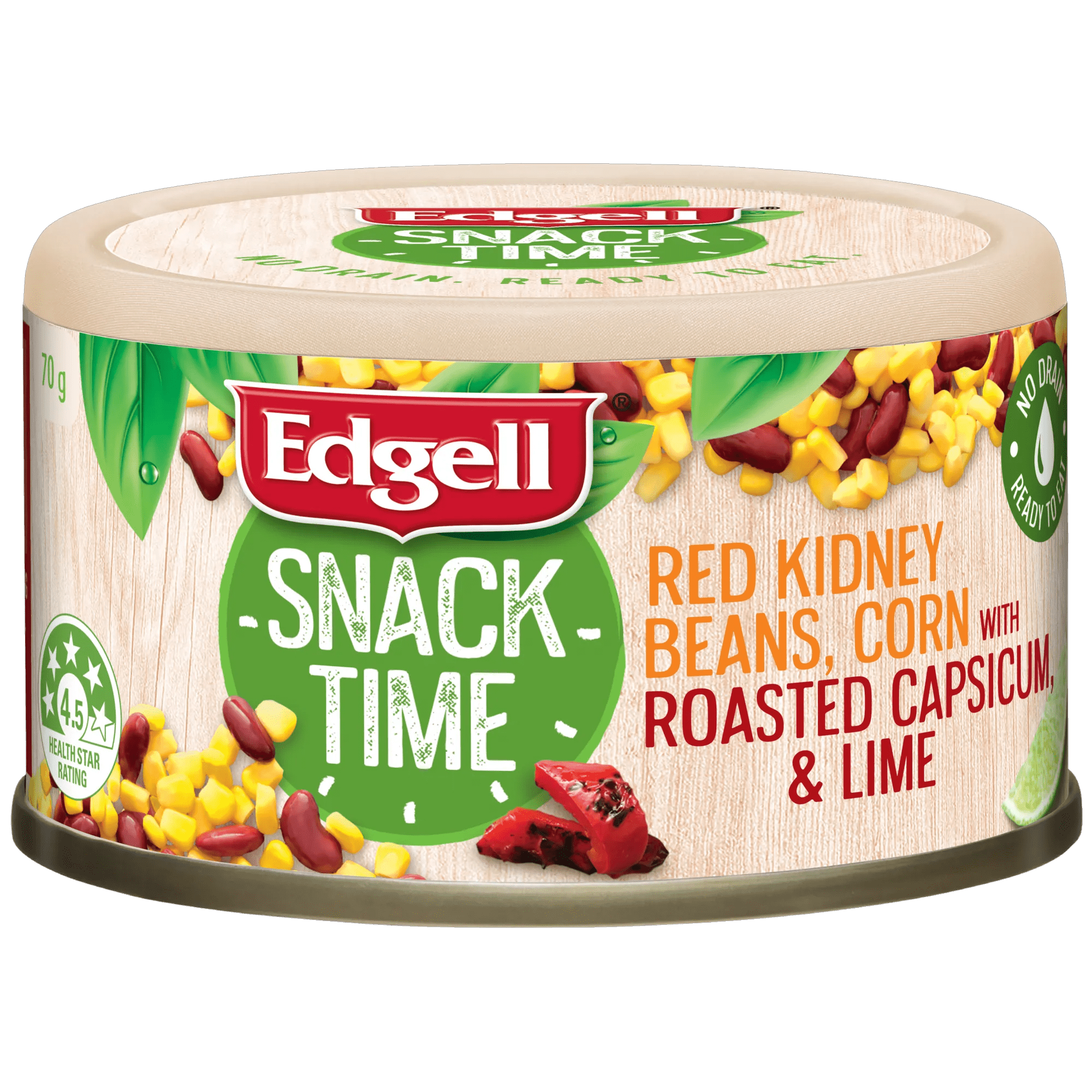 Edgell Red Kidney Bean and Corn with Capsicum and Lime 70g, Can