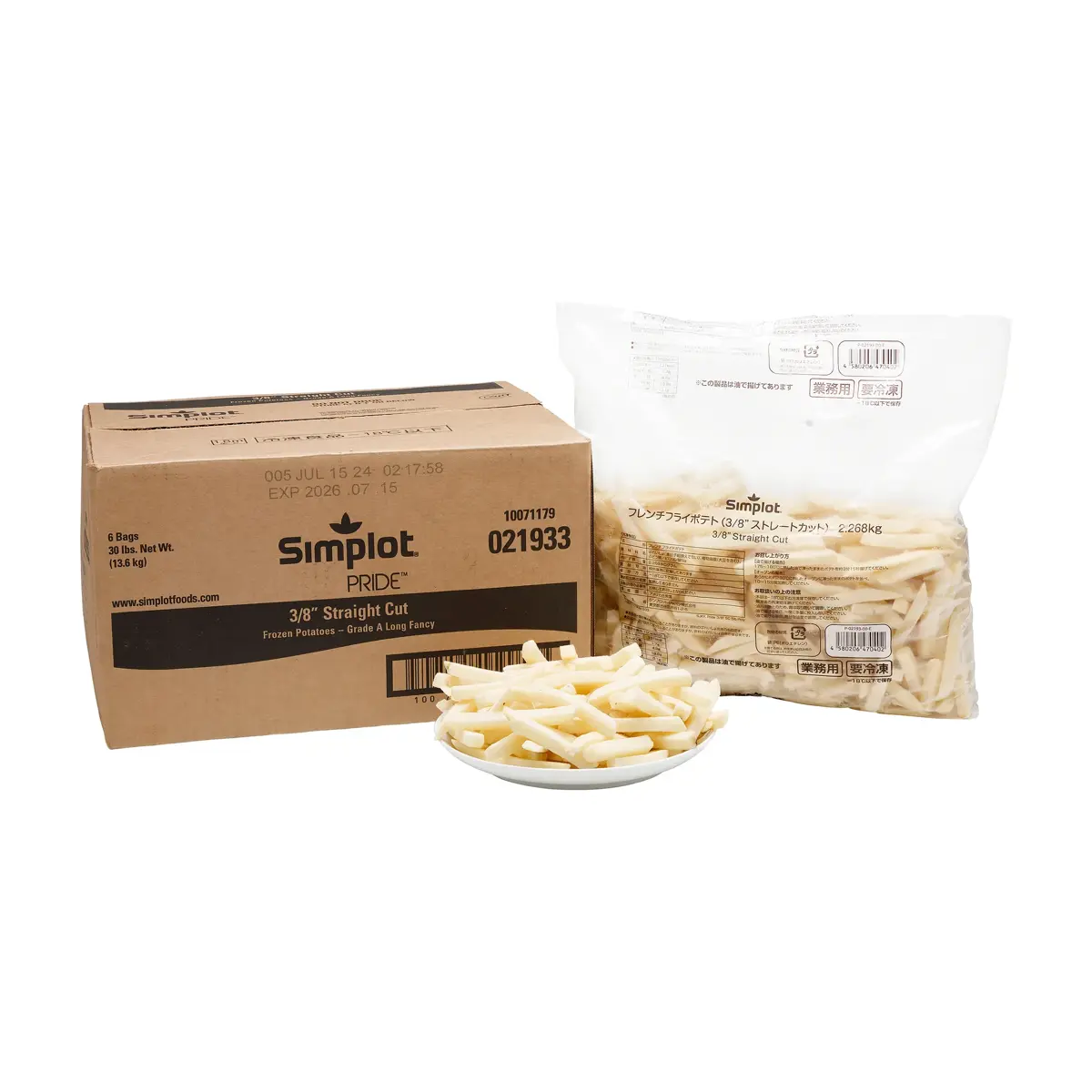 Simplot Pride® Straight Cut Fries, Styled