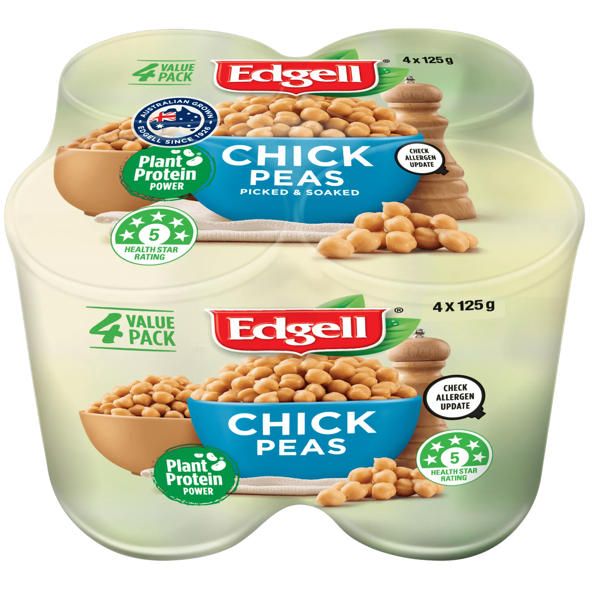 Edgell Chick Peas 4x125g, Can