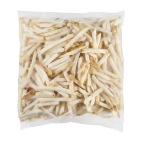 Simplot Conquest® Fries Papas a la francesa corte recto con cobertura transparente, con cáscara, Frente del paquete