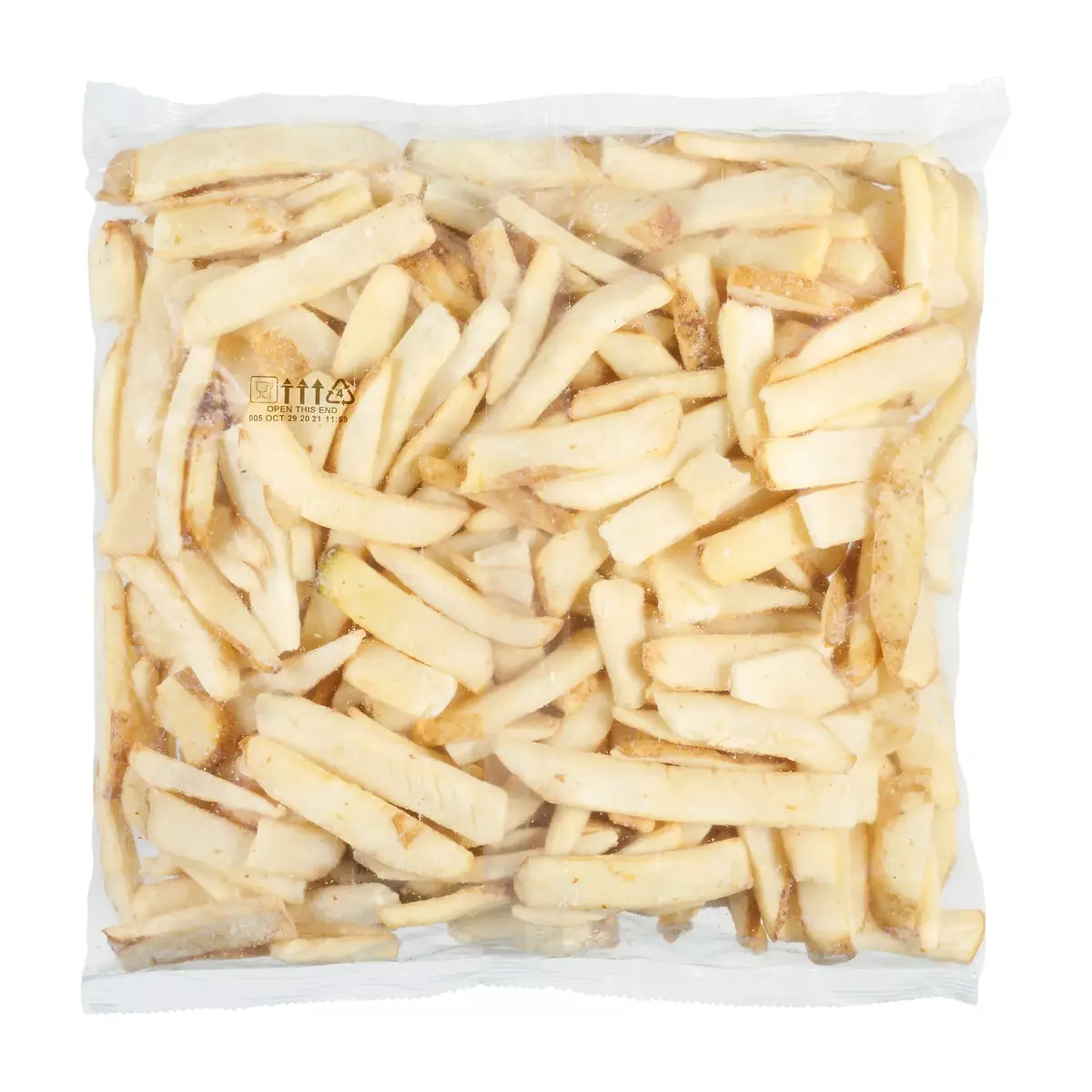 Simplot Select Recipe Fries Papas a la francesa corte steak con cáscara y sal de mar, Reverso del paquete