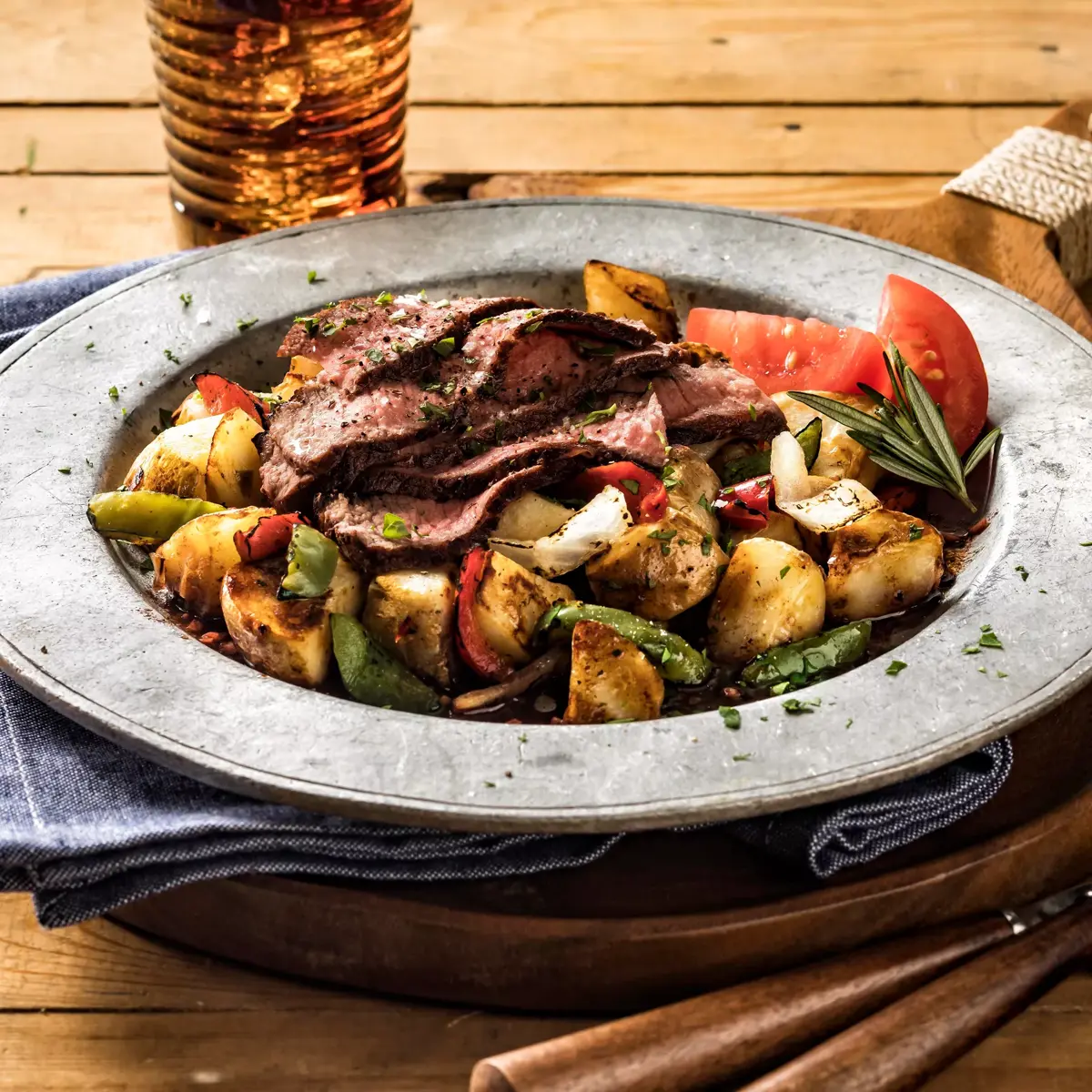 Simplot RoastWorks® Roasted Herb and Garlic Russet Potatoes, Styled
