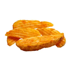 Simplot SeasonedCRISP® Delivery+® Deliciosas cuñas corte ondulado y sabrosa cobertura, con cáscara, de 14 cortes, Listo