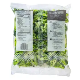 Simplot Simple Goodness™ Flores de brócoli, IQF, Reverso del paquete