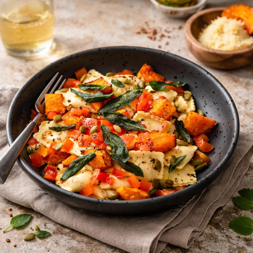 Burnt Butter Ravioli with Pumpkin & Sage