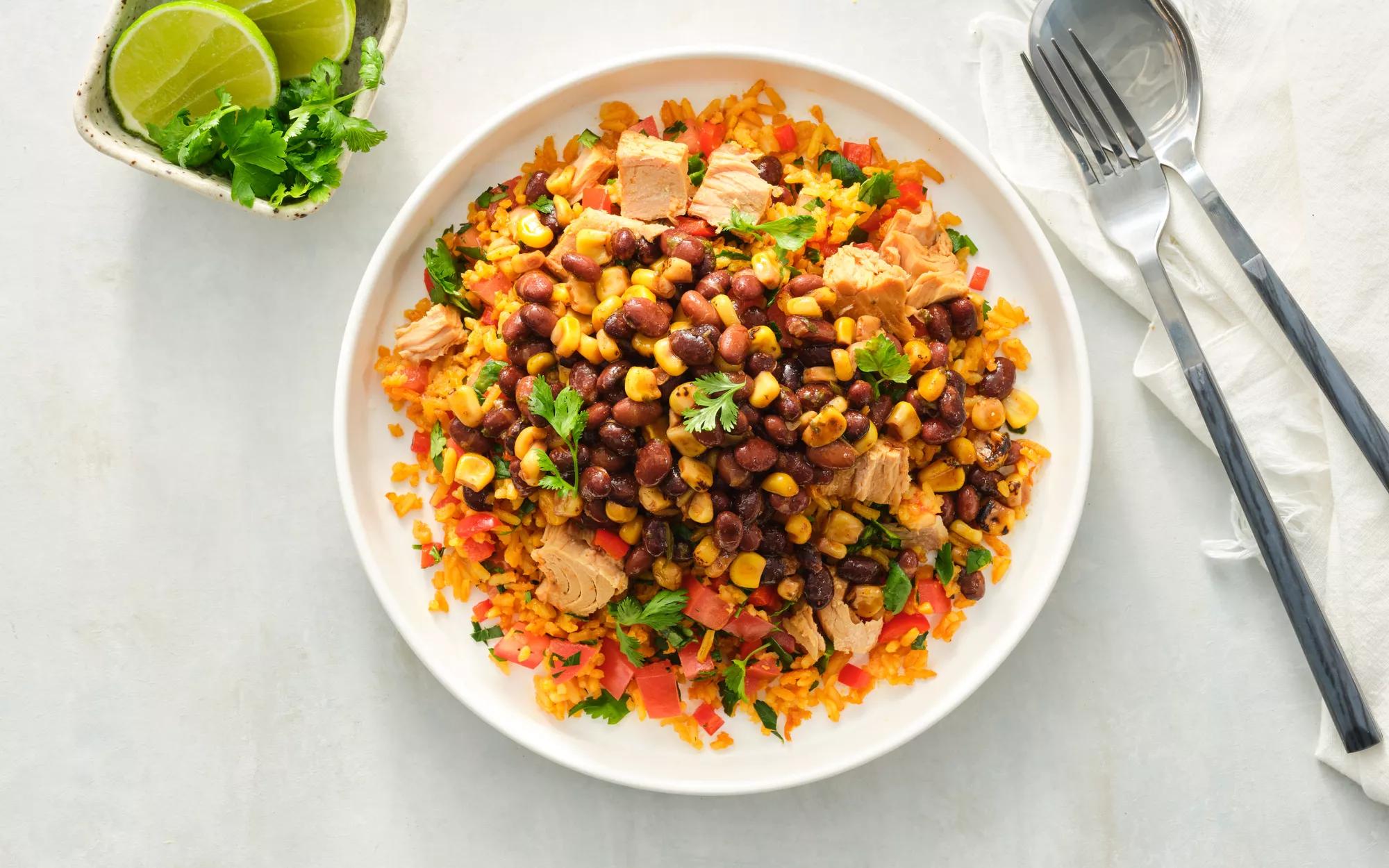 Mexican Black Bean and Tuna Rice