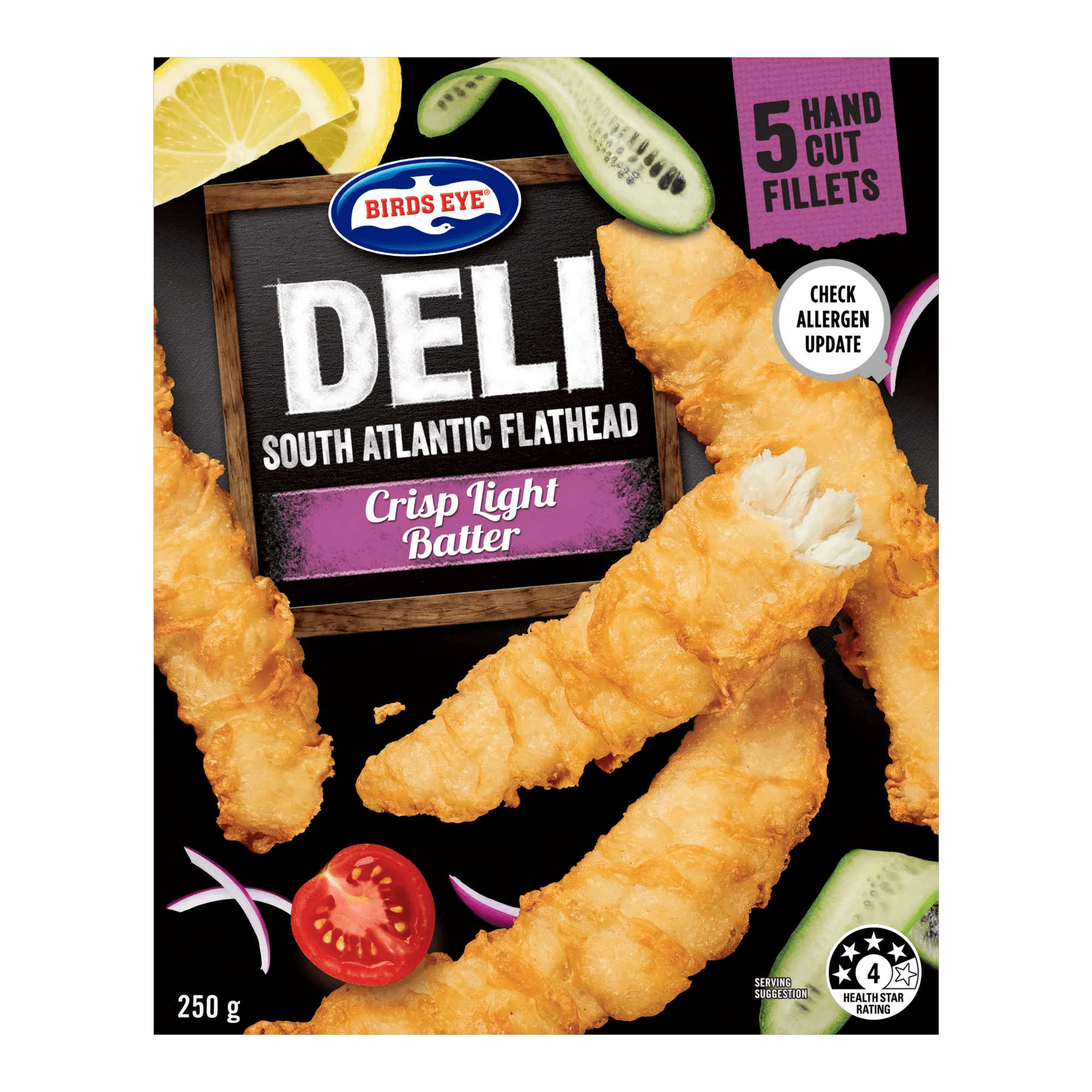 Birds Eye Deli Flathead Crisp Light Batter 250 Grams Boxed