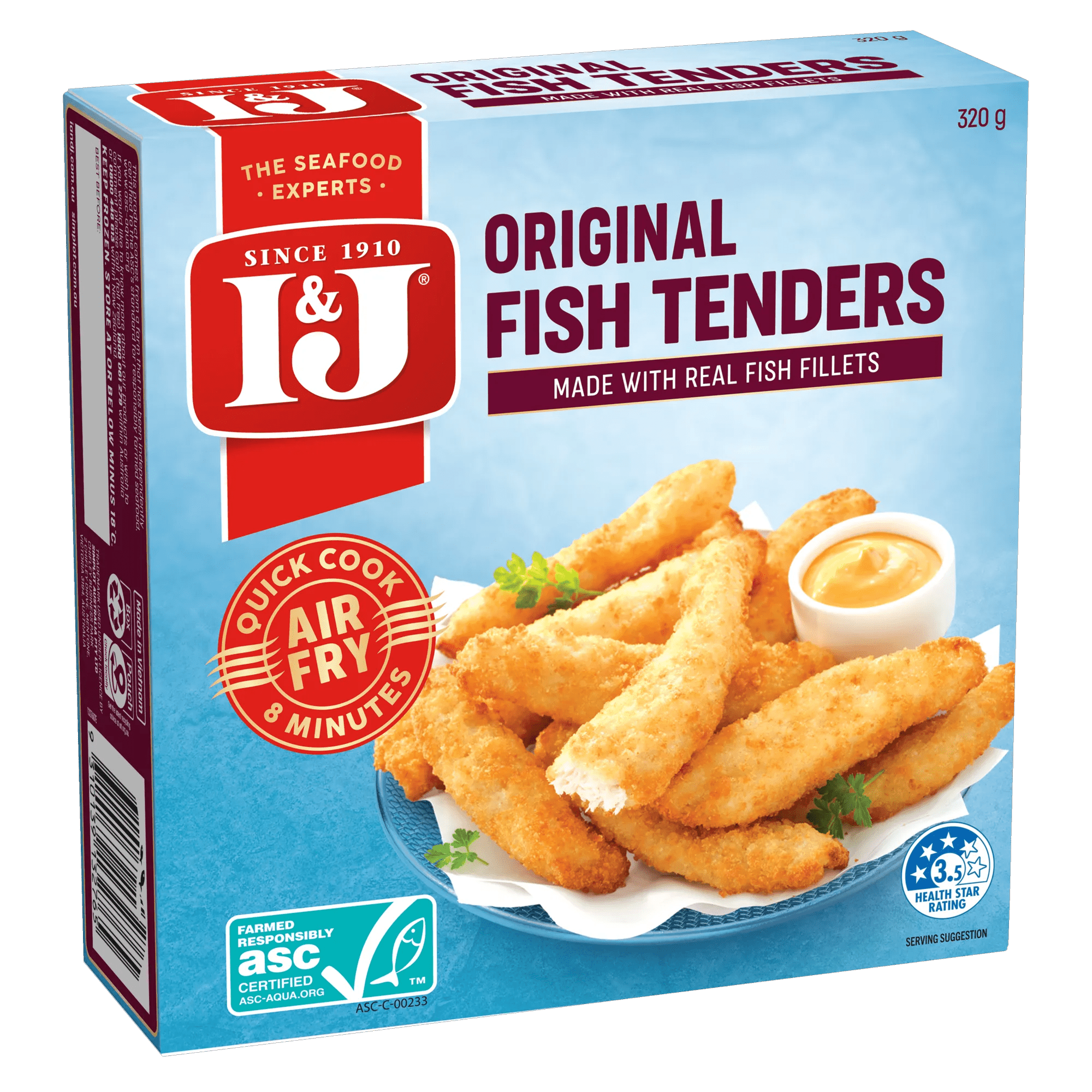 I and J Original Fish Tenders 320g, Box