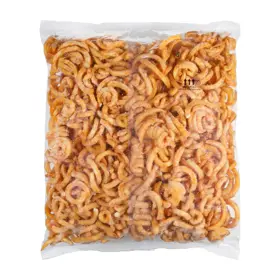 Simplot SeasonedCRISP® Delivery+® Bucles con sabrosa cobertura, con cáscara, Reverso del paquete