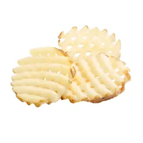 Simplot Conquest® Delivery+® Papas a la francesa corte lattice con cobertura transparente, con cáscara, Listo