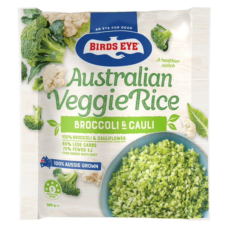 Birds Eye Broccoli Cauliflower Rice 500 Grams Bagged