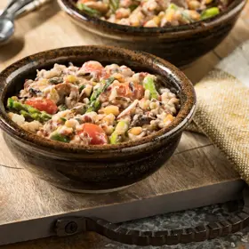 Simplot Good Grains™ Whole Grain Orzo, Garbanzo & Kale Blend, Styled