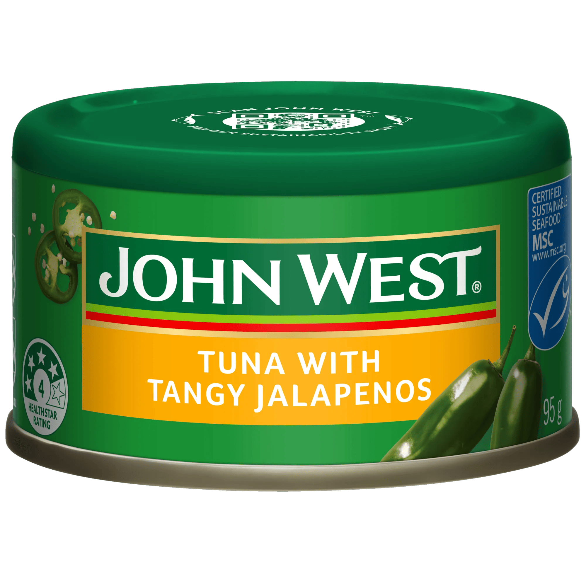 John West Tuna Tangy Jalapeno 95g, Can