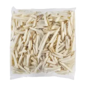 Simplot Simply Gold® Fries Papas a la francesa doradas corte recto, con cáscara, Reverso del paquete
