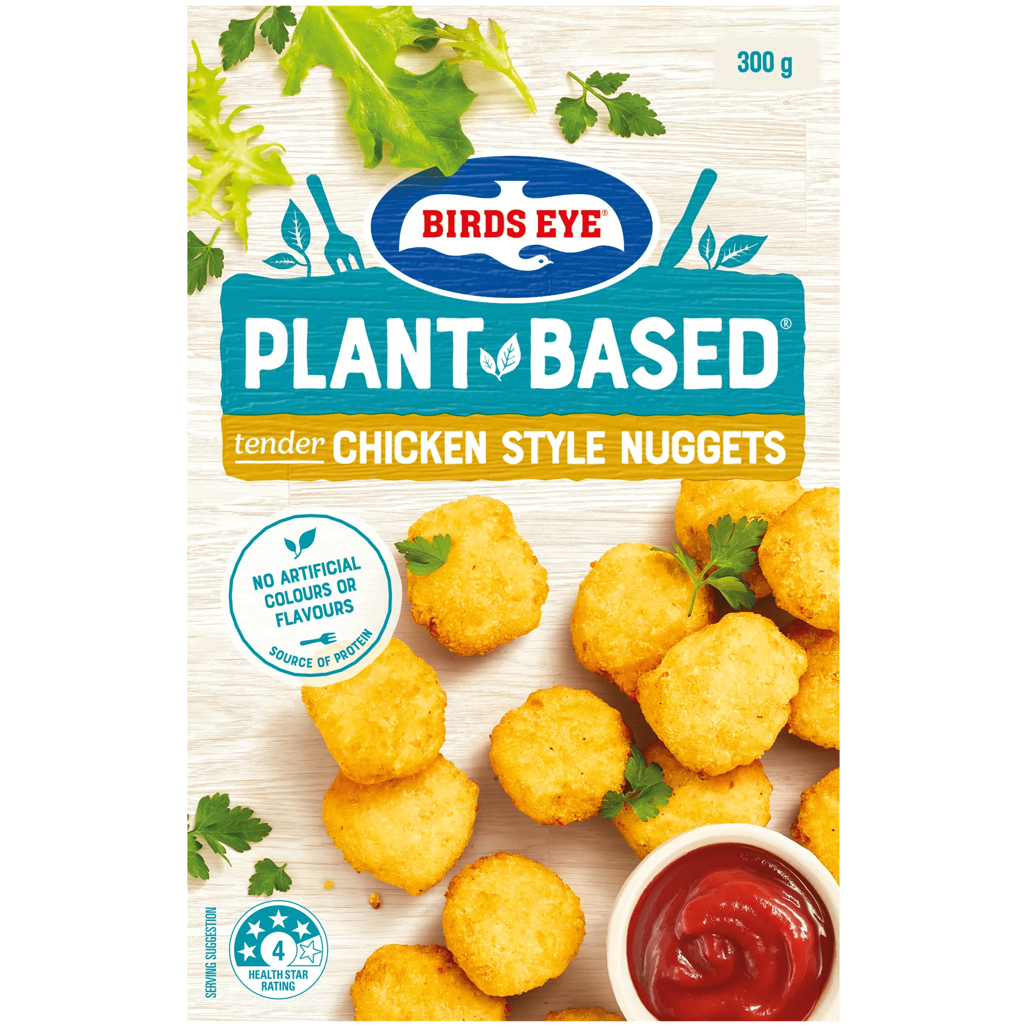 Birds Eye Plant Based Chicken Style Nuggets 300 Grams Boxed