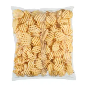 Simplot Bent Arm Ale® Fries Beer-battered Lattice Cut Fries, Skin On, Back Innerpack