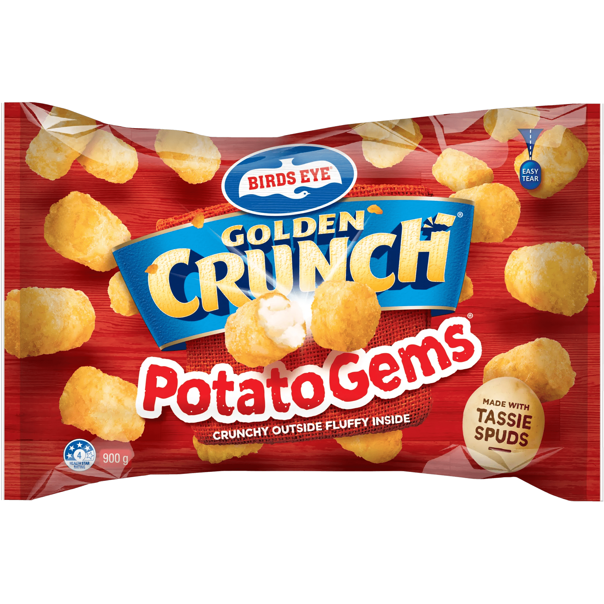 Birds Eye Golden Crunch Potato Gems 900 Grams Bagged