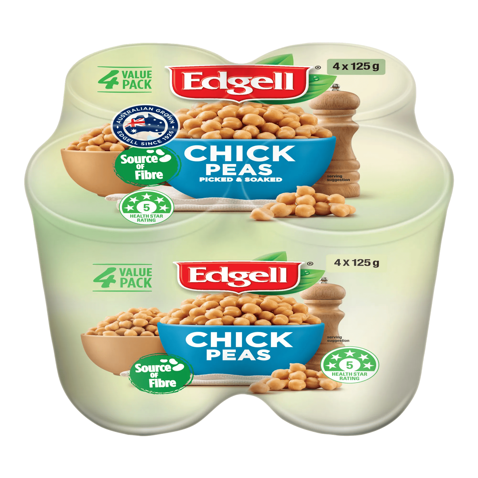 Edgell Chick Peas 4x125g, Can