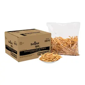 Simplot Tater Pals® Fries Sabrosas papas a las papas a la francesa reducidas en sodio, con cáscara, Estilo