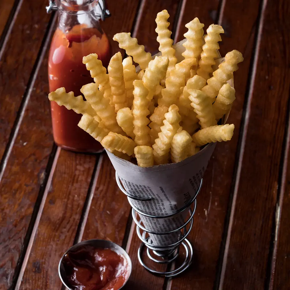 Simplot Infinity® Fries Deep V Crinkle Cut Fries, Styled