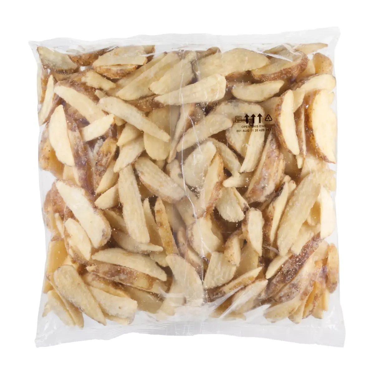 Simplot Megacrunch® Fries Battered 10 Cut Wedges, Skin On, Back Innerpack