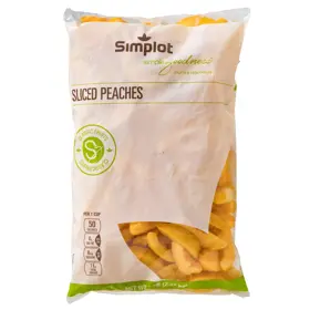 Simplot Simple Goodness™ Peaches, IQF Sliced, Front Innerpack