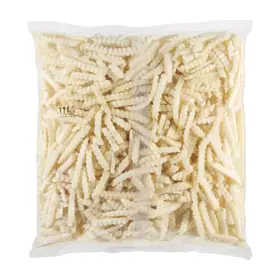 Simplot Conquest® Delivery+® Papas a la francesa corte ondulado con cobertura transparente, Reverso del paquete