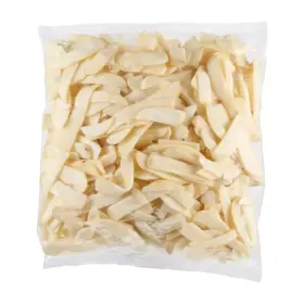 Simplot Conquest® Fries Tiras de papas crocantes con cobertura transparente, Frente del paquete