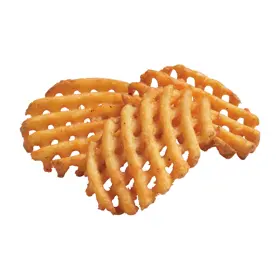 Simplot SeasonedCRISP® Delivery+® Deliciosas papas a la francesa corte lattice con sabrosa cobertura, con cáscara, Listo