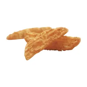 Simplot SeasonedCRISP® Fries Battered 8 Cut Crinkle Cut Wedges, Skin On, Prepared