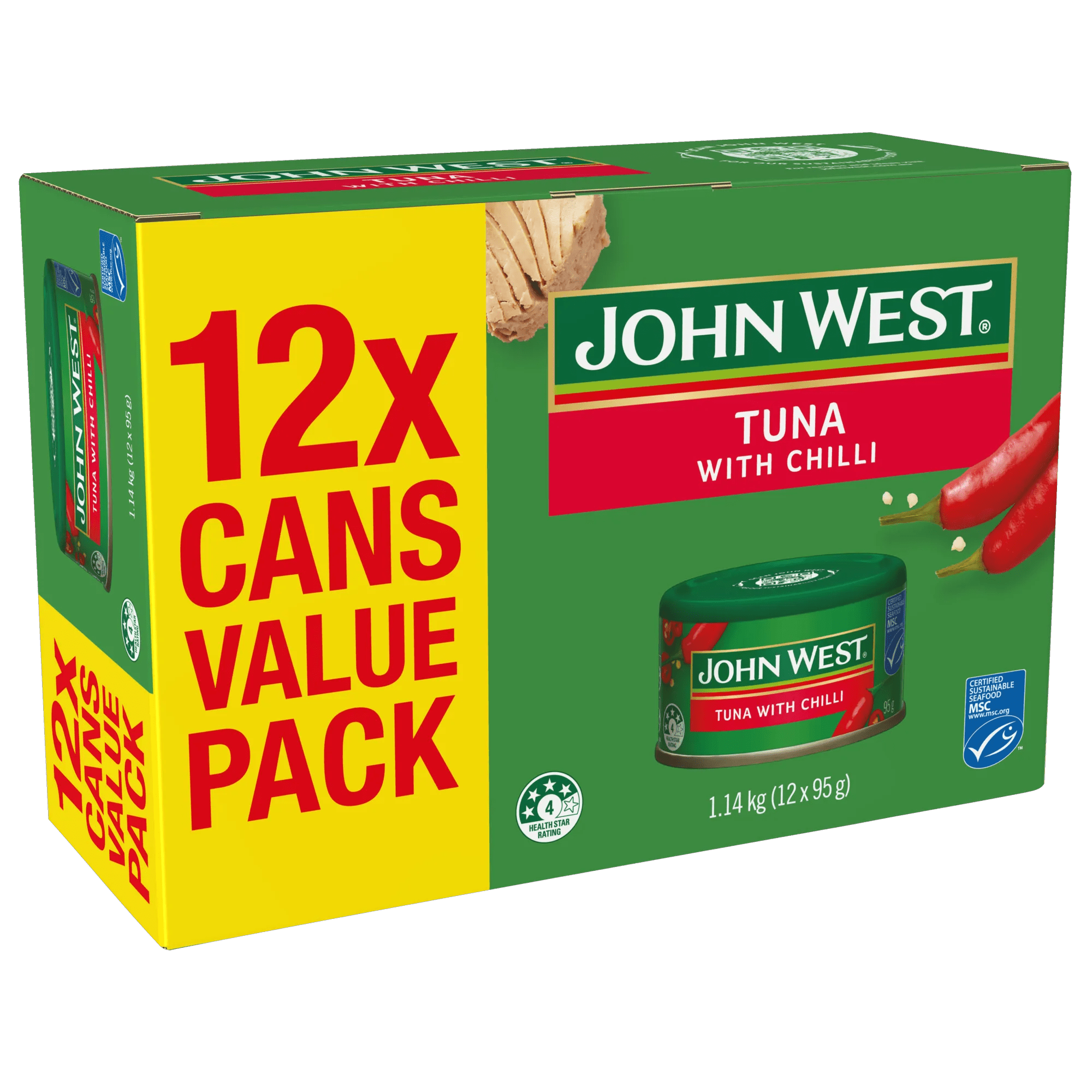 John West Tuna Chilli 12x95g, Box