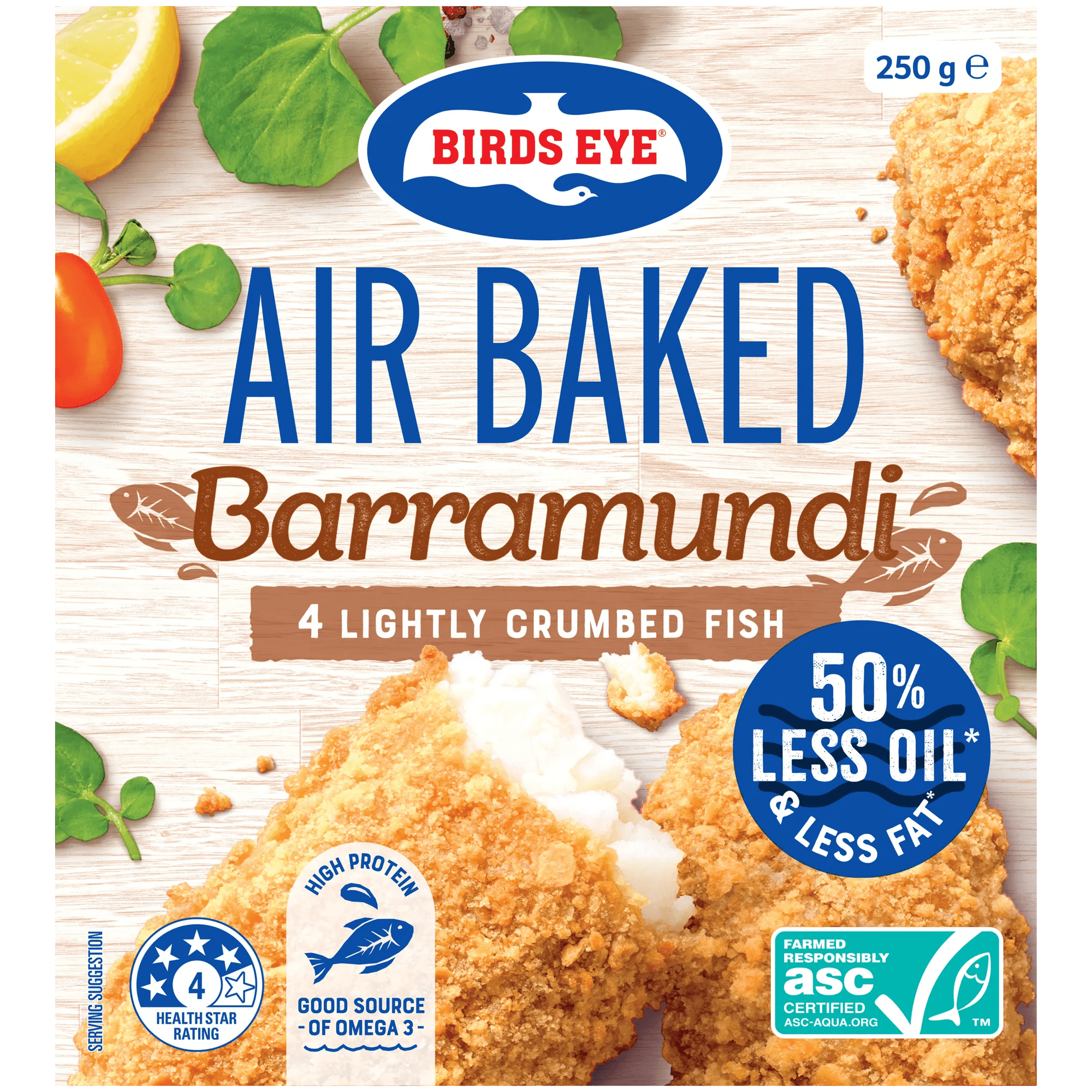 Birds Eye Air Baked Barramundi 250g Boxed