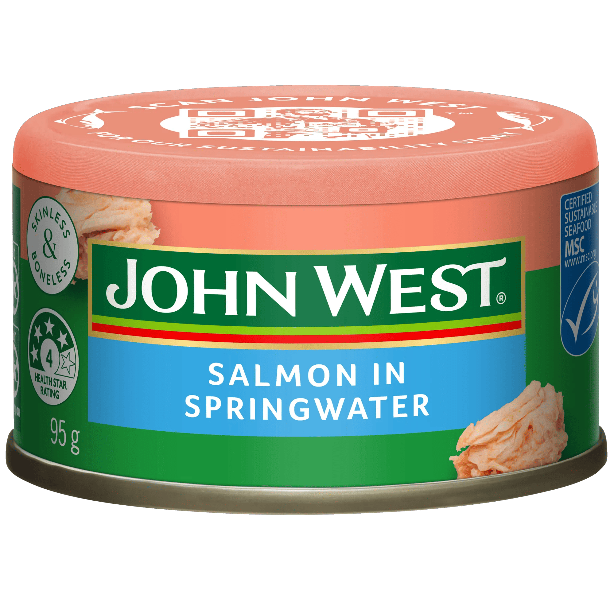 John West Salmon Springwater 95g, Can