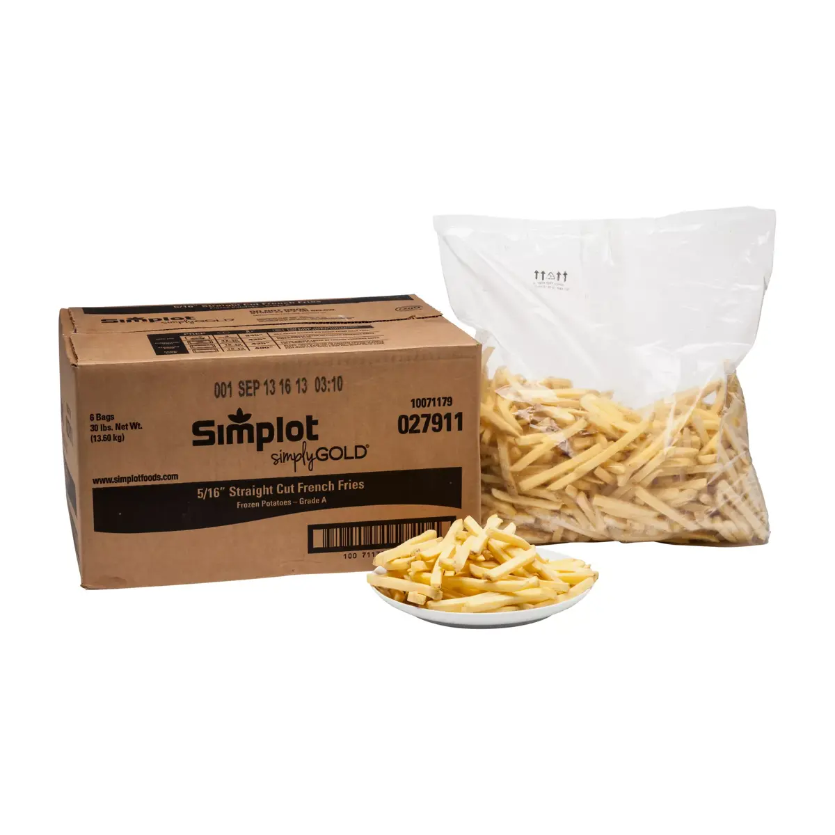 Simplot Simply Gold® Fries Papas a la francesa corte recto, con cáscara, Estilo