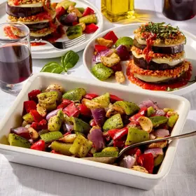 Simplot RoastWorks® Roasted Rustic Italian Vegetable Blend, Styled