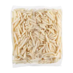 Simplot Conquest® Fries Papas a la francesa corte recto con cobertura transparente, Reverso del paquete
