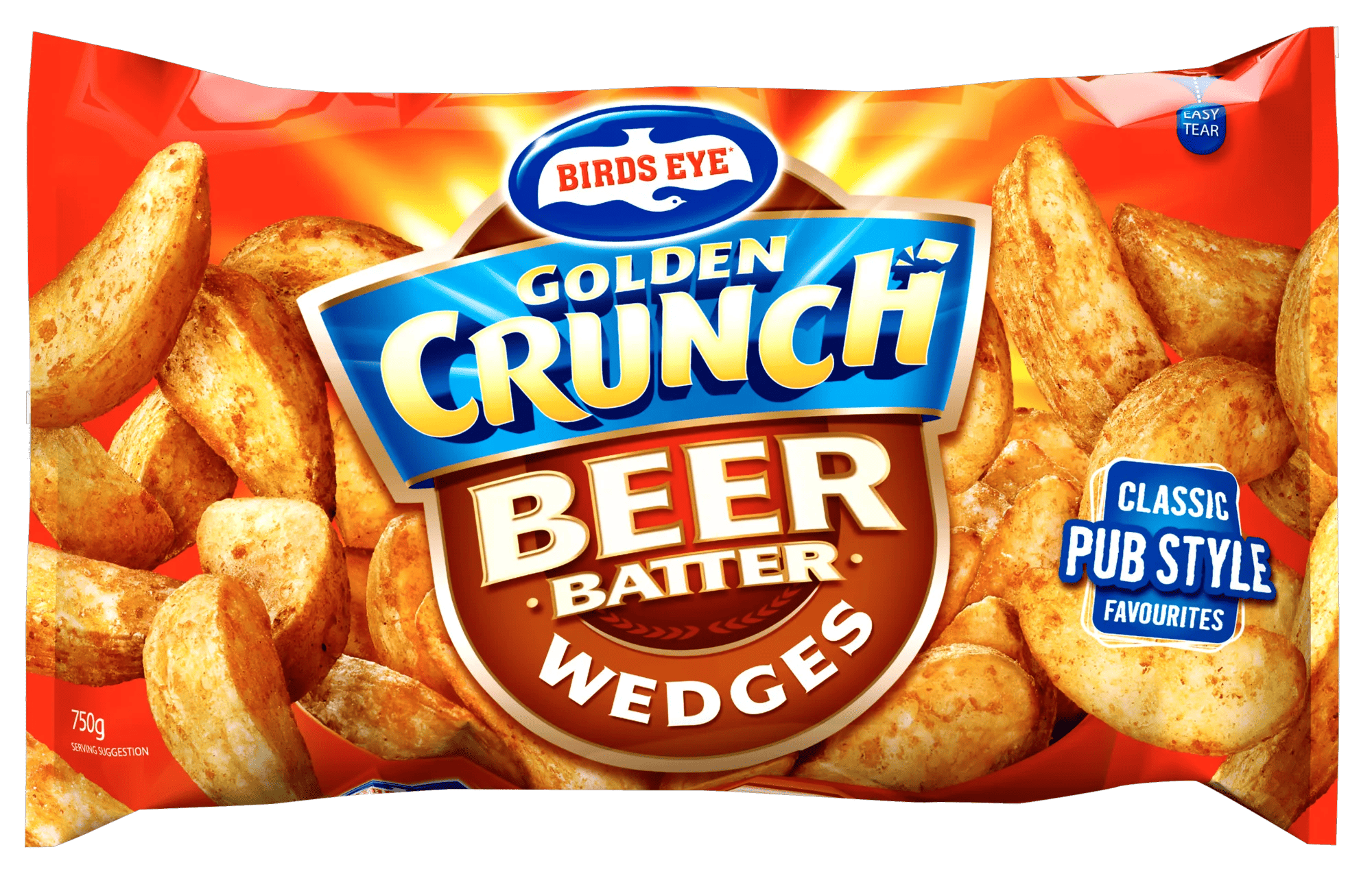 Birds Eye Golden Crunch Beer Batter Wedges 750 grams bagged