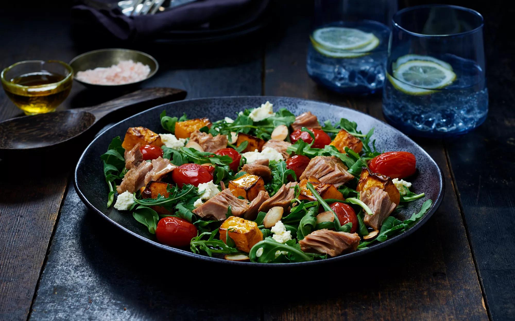 Roasted Pumpkin, Tuna & Rocket Salad