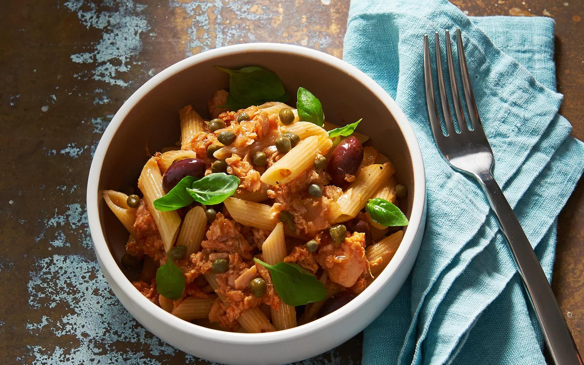 Salmon, Olive & Caper Penne For One