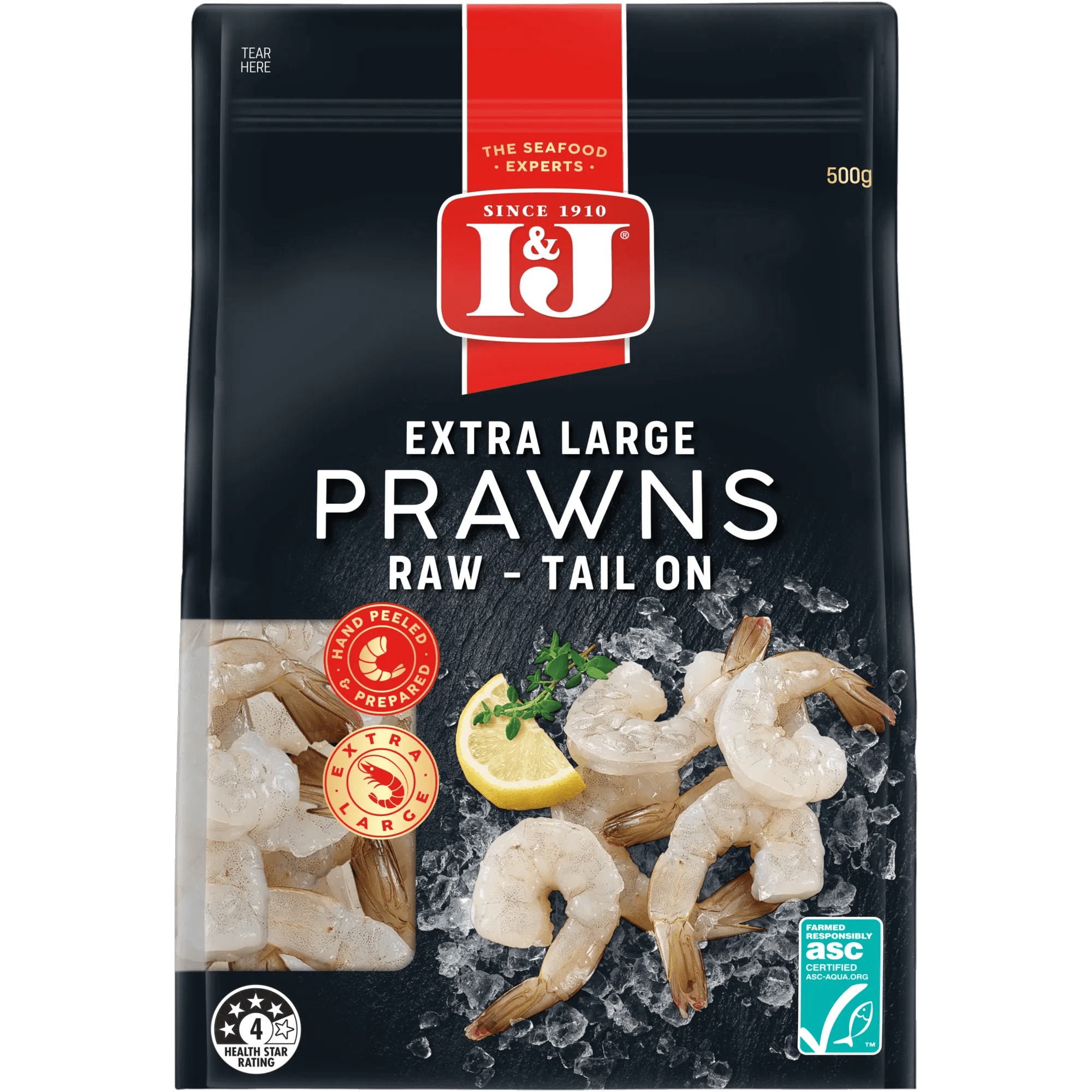 I and J Prawns Extra Large 500g, Bag